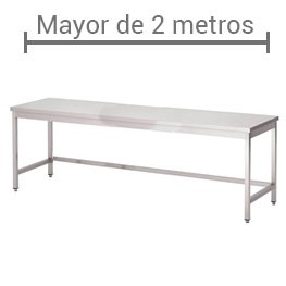 Catálogo Mesa acero Inox más de 2 m. - Pepebar